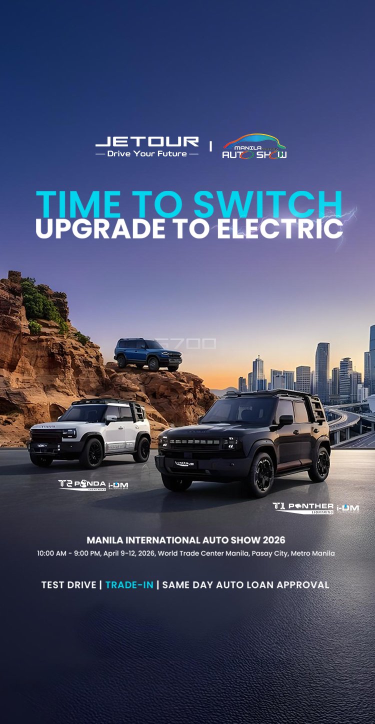 JETOUR electric SUVs T2 Panda i-DM and T1 Panther i-DM at MIAS 2026 promoting upgrade to electric mobility